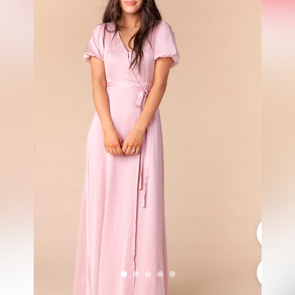 Mila Satin Maxi Dress Dusty Pink Brass & Roe by Called to Surf (CTS) XXL